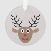 Rosa Grått Reindeer Slutlig jul