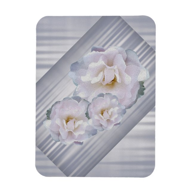 Rosa grått ro magnet (Vertikal)