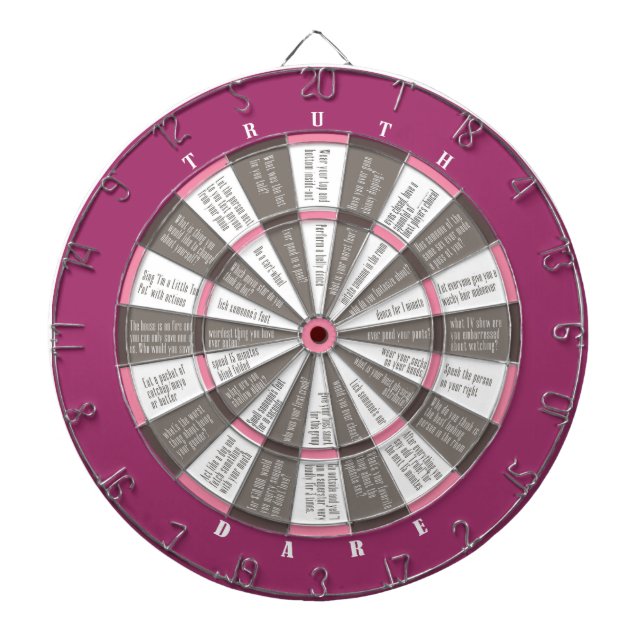 Rosa/Grått (utan kyssning) för sanning eller Dare  Piltavla (Framsidan)
