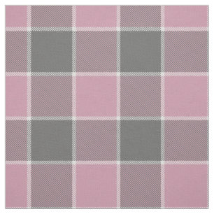 rosa grått, vit, plaid tyg