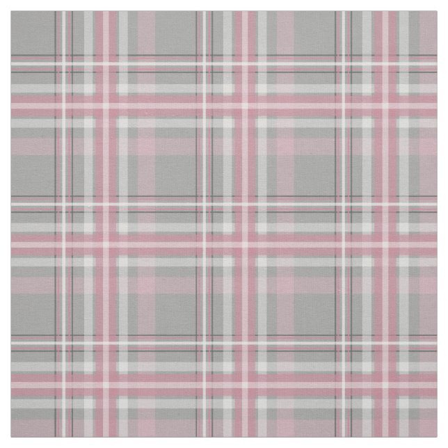 rosa grått White plaid Tyg (Provkarta)