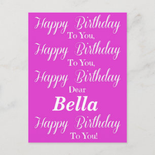 Rosa Grattis på födelsedagen vykort