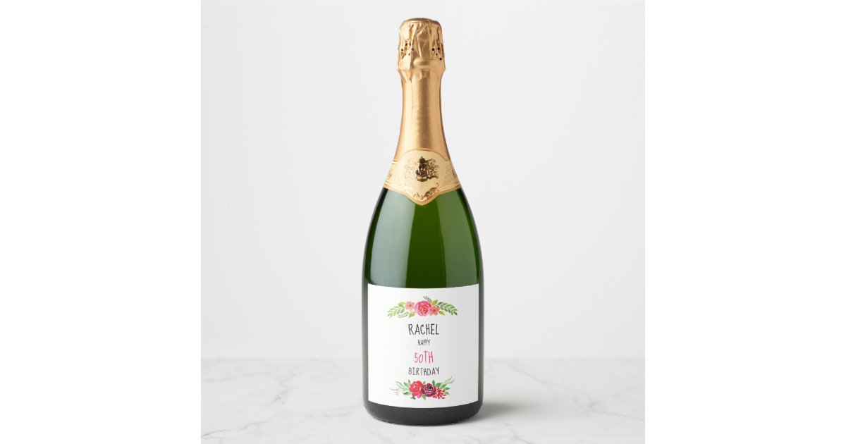 Rosa Grattis Pa Fodelsedagentext For Natt Rosa Champagne Etikett Zazzle Se Champagneflaska med tropiska groena palmblad pa pastellbla bakgrund. zazzle se