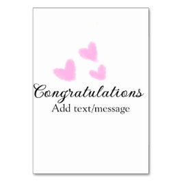 Rosa grattis studenten vattenfärg a bordsnummer