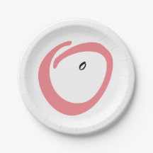 Rosa gravid mage baby shower söt pappers tallrik