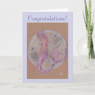 Rosa gravid sjöjungfru grattis ny mamma kort