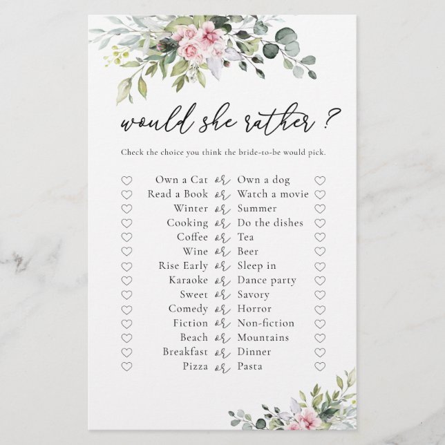  Rosa Greenery Möhippa Game (Framsida)