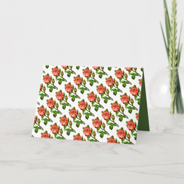 Rosa Greeting Card för engelska Ro Mors dag Kort (Framsida)