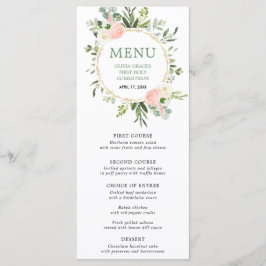 Rosa Grey guld grönt löv eucalyptus-menyn Program