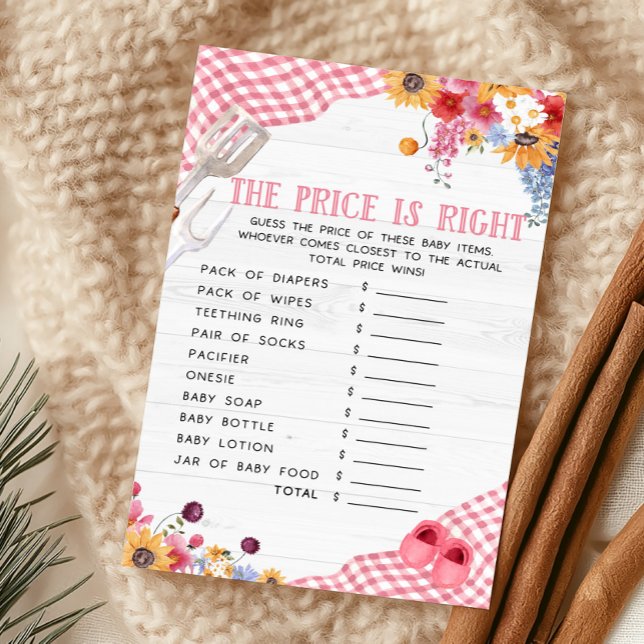 Rosa Grillfest The Price Is Right Lek (Girl Baby-Q Baby Shower The Price Is Right Game)