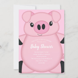 Rosa Gris Baby Shower Inbjudningar