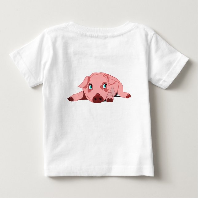 Rosa Gris Funny Baby T-Shirt (Baksida)