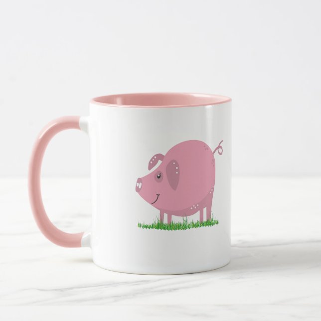 Rosa Gris Mugg (Vänster)