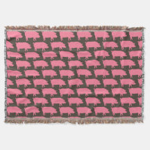 Rosa Gris Silhouettes Mönster | Cute Farm Animal