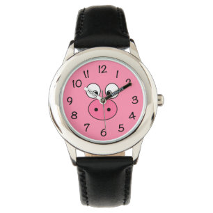 Rosa grisansikte armbandsur