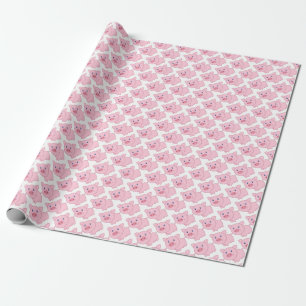 Rosa grisar presentpapper