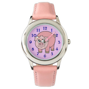 Rosa gristecknad armbandsur