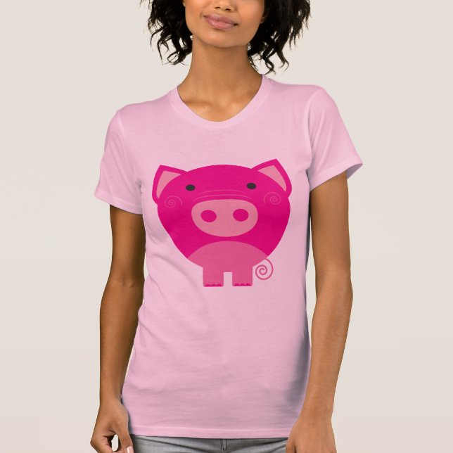 Rosa grisTshirts och gåvor T Shirt (Framsida)