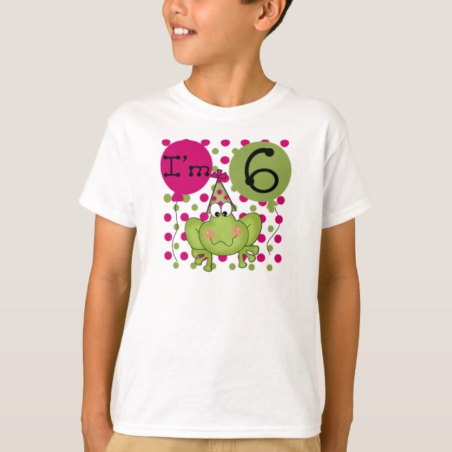 Rosa groda6efödelsedag tee (Framsida)