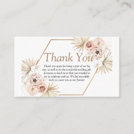  rosa, grön eukalyptus blommigt tack en tilläggskort