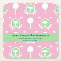 Rosa & Grön - Golf Liga Fest Tallrik