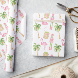 Rosa & Grön Palm Beach Nötknäckare Jul Presentpapper