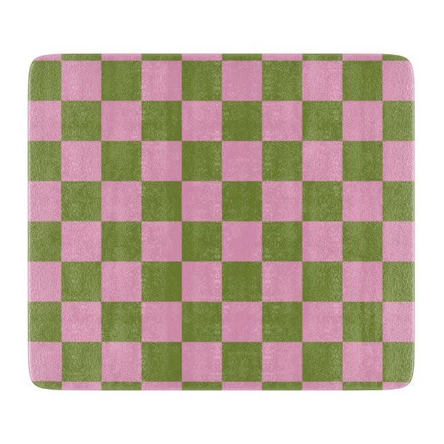 Rosa grön rutig gingham-mönster (Framsidan)