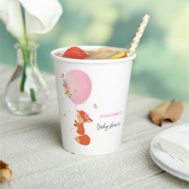 Rosa grön vattenfärgsbabydusch