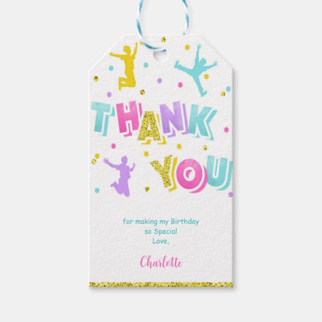 Rosa & Gröna Hoppgavetter Presentetikett (Framsidan)