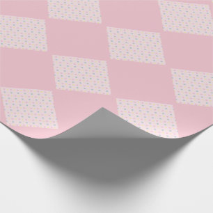 Rosa gröna prickar minimalistisk baby shower presentpapper