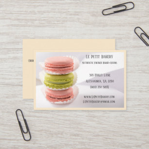 Rosa Grönt Bakery Baker Pastry Chef Macaron Visitkort