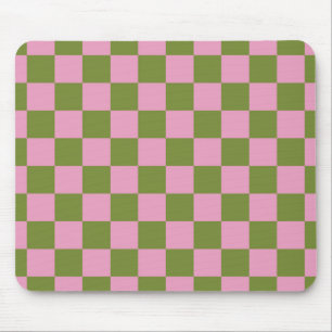 Rosa Grönt Checkated Gingham Mönster Musmatta