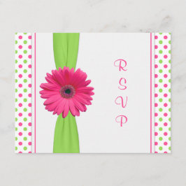 Rosa Grönt Daisy Polka punkt Bat mitzvah OSA kort