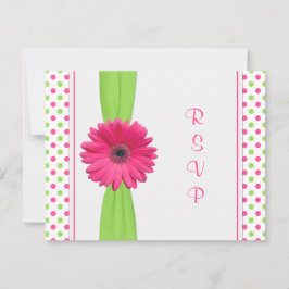 Rosa Grönt Daisy Polka punkt Bat mitzvah OSA kort