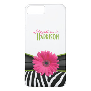 Rosa Grönt Daisy Zebra Personlig iPhone 6 fodral