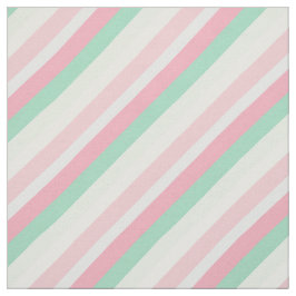 Rosa Grönt Diagonal Rand Mönster Tyg