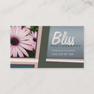 Rosa Grönt Fotografier med fotomall Visitkort