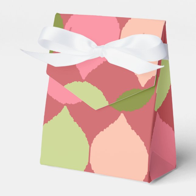 Rosa Grönt Geometric Ikat TearDrop Circles Mönster Presentaskar (Framsidan Sidan)