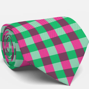 Rosa Grönt Gingham Check Design Slips