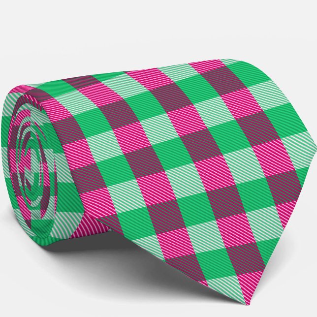 Rosa Grönt Gingham Check Design Slips (Skapare uppladdad)