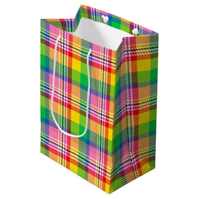 Rosa Grönt Gult Tartan Play Design (Skapare uppladdad)
