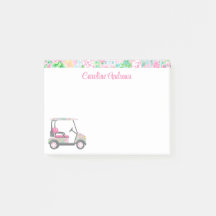 Rosa & Grönt Handflatan Beach Golf Cart Personlig