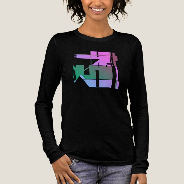 Rosa Grönt Lavender Geometric Tribal Art, Small T Shirt (Framsida)