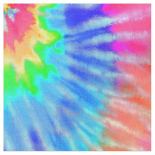 Rosa, Grönt och blå Psychedelic Tie Dye Groovy Tyg