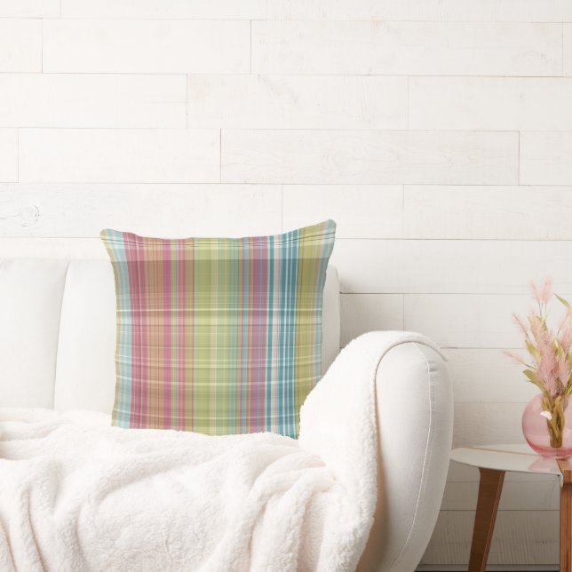 Rosa, Grönt och blått lagda Kudde (Soffa)