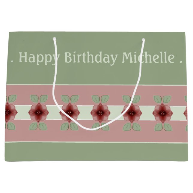 Rosa Grönt och Burgundy (Framsidan)