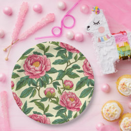 Rosa, Grönt och Gult Chinoiserie-Blommigt