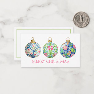 Rosa Grönt och marinblå kinesiska jul Anteckningskort