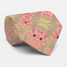 Rosa Grönt och Mörk Brown Slips