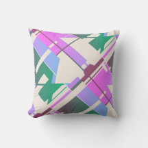 Rosa Grönt på Beige Diagonal Abstrakt Art MCM-utse